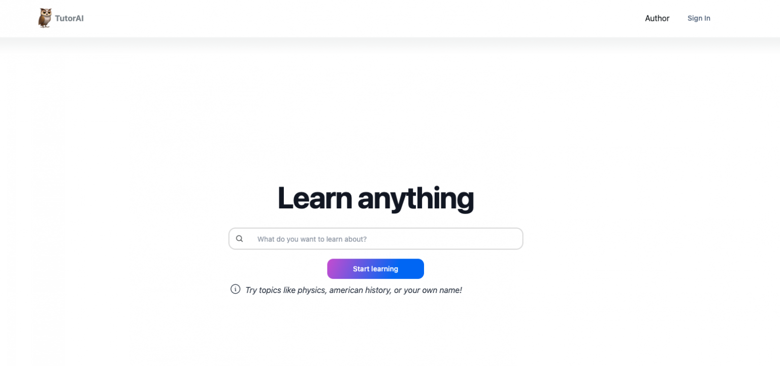 TutorAI:无所不知的虚拟导师